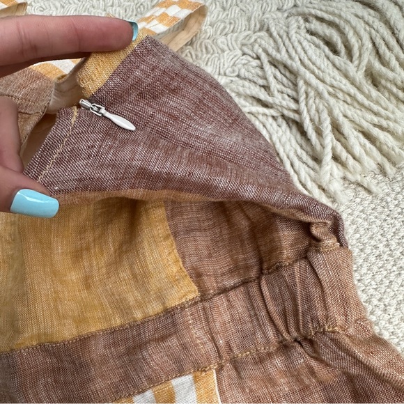 ANTHROPOLOGIE Ett:twa yellow striped Wesley linen sleeveless romper 6 - Picture 8 of 14